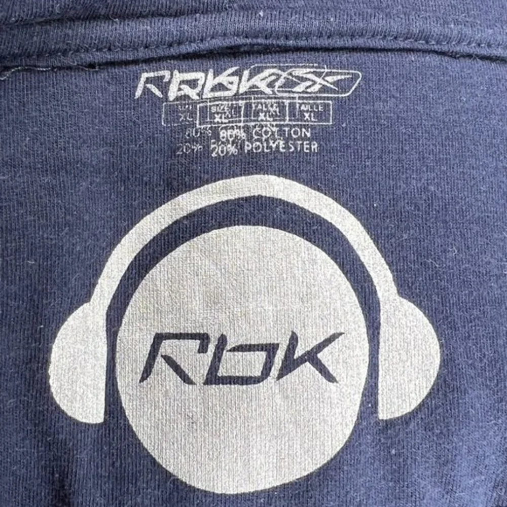 Reebok navy zip up sweatshirt hoodie sweater XL